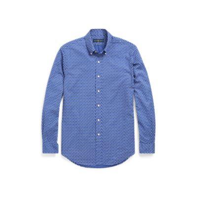 Ralph Lauren Slim Fit Geometric-print Shirt Small Geo