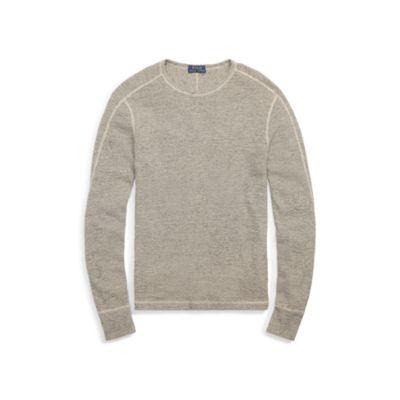 Ralph Lauren Waffle-knit Cotton T-shirt Dark Vintage Heather