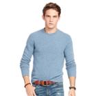 Polo Ralph Lauren Merino Wool-cashmere Sweater Painters Blue Heather