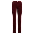 Ralph Lauren Straight Curvy Corduroy Jean Red Sangria