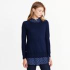Ralph Lauren Lauren Layered Cotton-blend Sweater Navy