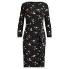 Ralph Lauren Ruffled Jersey Dress Black/blush/multi