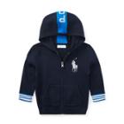 Ralph Lauren Big Pony Cotton Hoodie Hunter Navy/spa Royal 6m