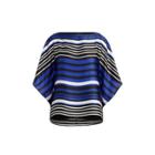 Ralph Lauren Striped Satin Dolman Top Multi