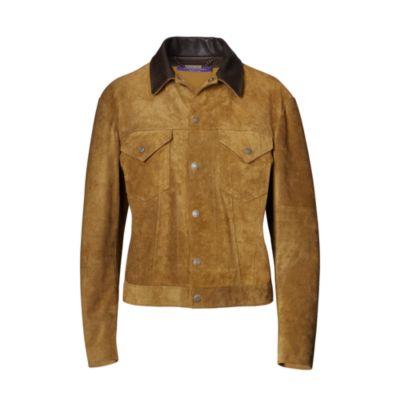 Ralph Lauren Skyler Suede Jacket Wheat