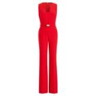 Ralph Lauren Crepe Wide-leg Jumpsuit Lipstick Red