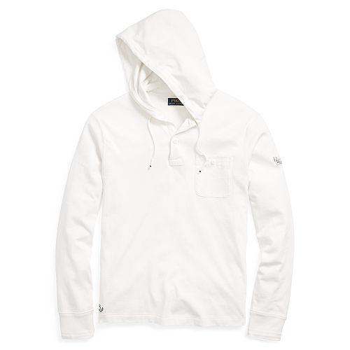 Polo Ralph Lauren Cotton Jersey Hoodie Deckwash White
