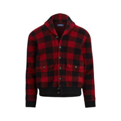 Ralph Lauren The Iconic Skeet Cardigan Red/black Plaid