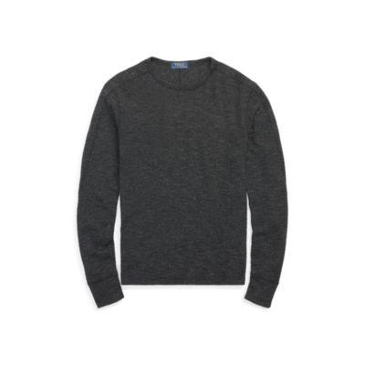 Ralph Lauren Waffle-knit Cotton T-shirt Black Marl Heather
