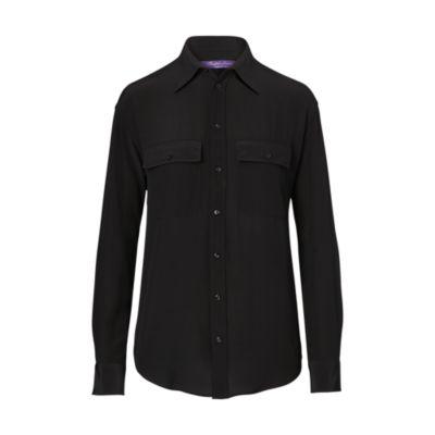 Ralph Lauren Antoinette Silk Shirt Black