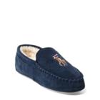 Ralph Lauren Markel Iii Suede Slipper Navy Suede W/multi Pp