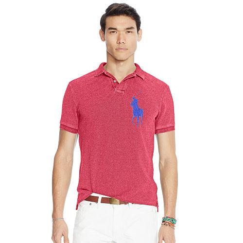 Polo Ralph Lauren Slim Fit Cotton Mesh Polo Tropic Pink