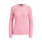 Ralph Lauren Cable-knit Cashmere Sweater Candy Pink