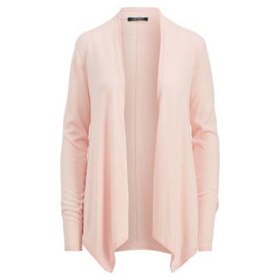 Ralph Lauren Silk-blend Open-front Cardigan Pale Rose