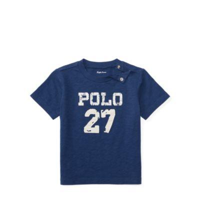 Ralph Lauren Cotton Jersey Graphic Tee Fresco Blue 3m