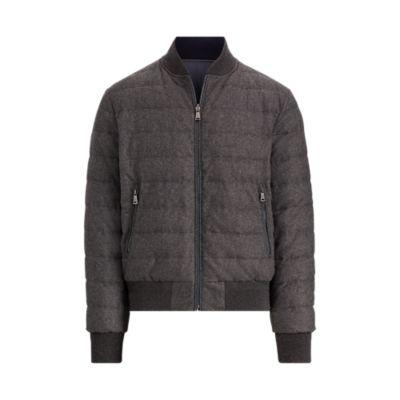 Ralph Lauren Reversible Down Jacket Med Grey Mlng/cls Chairma