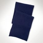 Polo Ralph Lauren Rib-knit Cashmere Scarf Navy