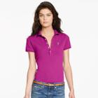 Polo Ralph Lauren Skinny Fit Stretch Mesh Polo Bright Magenta