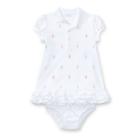 Ralph Lauren Ruffled Polo Dress & Bloomer White 12m