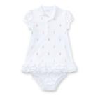 Ralph Lauren Ruffled Polo Dress & Bloomer White 12m