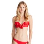 Polo Ralph Lauren Ruffled Bandeau Bikini Top Red