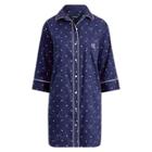 Ralph Lauren Polka-dot Sateen Sleep Shirt Navy Prt