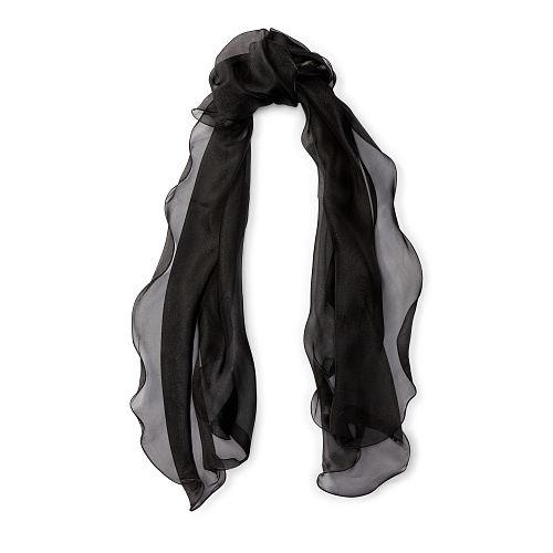 Ralph Lauren Lauren Ruffled Georgette Scarf Black
