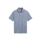 Ralph Lauren Striped Jersey Polo Shirt Blue Heather/andovr Hthr