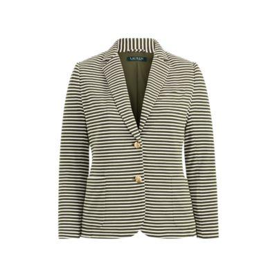 Ralph Lauren Cotton Piqu Blazer Admiral Green/cream