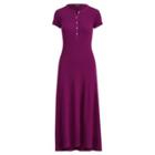 Ralph Lauren Waffle-knit Henley Dress Berry Jam