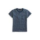 Ralph Lauren Indigo Striped Cotton T-shirt Indigo Greige
