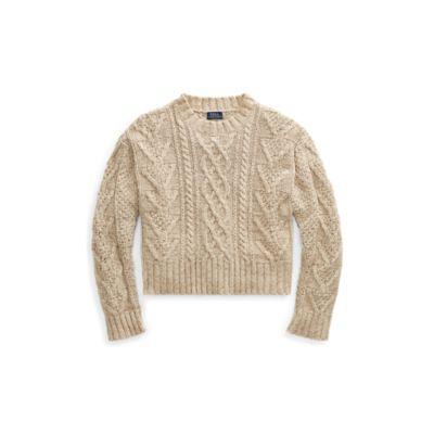 Ralph Lauren Cable Cotton-blend Sweater Natural