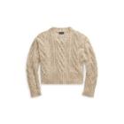 Ralph Lauren Cable Cotton-blend Sweater Natural