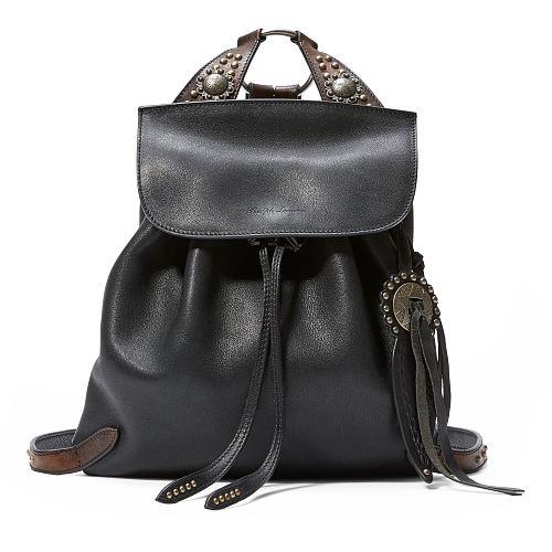 Ralph Lauren Studded Leather Backpack Black