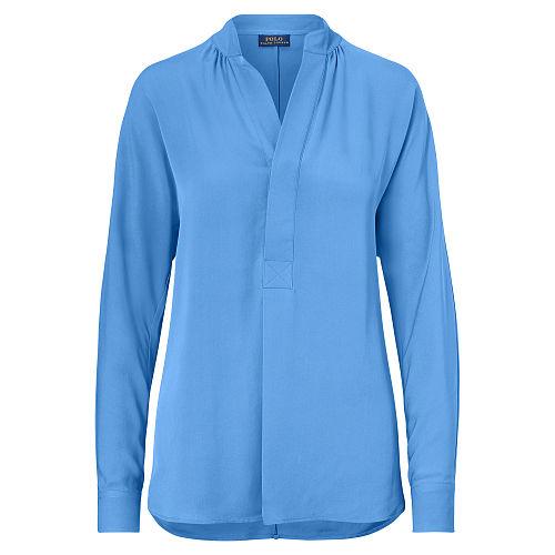 Polo Ralph Lauren Silk Georgette Shirt Brookfield Blue