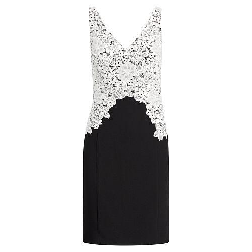 Ralph Lauren Lauren Lace-overlay Crepe Dress