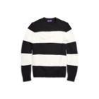 Ralph Lauren Striped Merino Wool Sweater Black/cream