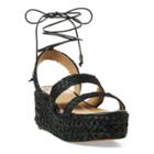 Ralph Lauren Mallorie Raffia Sandal Black