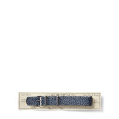 Ralph Lauren Polyester Watch Strap Navy Multi