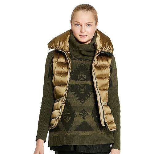 Polo Ralph Lauren Water-repellent Down Vest Metallic Bronze