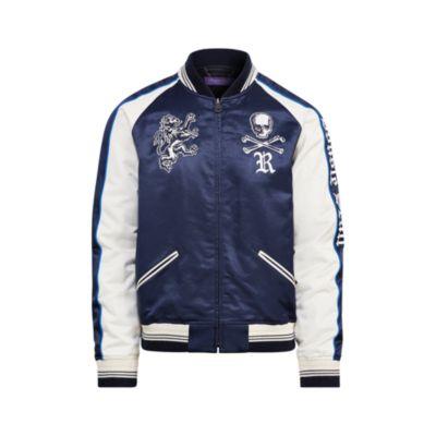 Ralph Lauren Sateen Souvenir Jacket Cls Chairman Navy/cream
