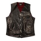 Ralph Lauren Rrl Leather Vest Black
