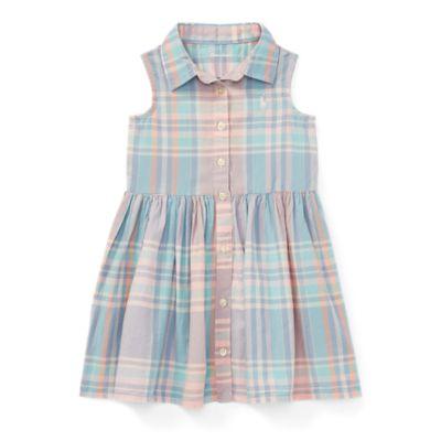 Ralph Lauren Madras Shirtdress & Bloomer Pink/blue Multi 6m