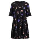 Ralph Lauren Floral-print Jersey Dress Black/blue/mlt 14p