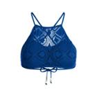 Ralph Lauren Crochet-overlay Bikini Top Indigo