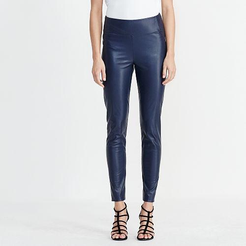 Ralph Lauren Lauren Petite Faux-leather Legging Navy