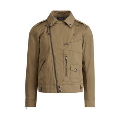 Ralph Lauren Water-repellent Moto Jacket Utility Green