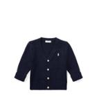 Ralph Lauren Combed Cotton V-neck Cardigan French Navy 18m