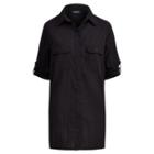 Ralph Lauren Cotton Shirtdress Cover-up Black