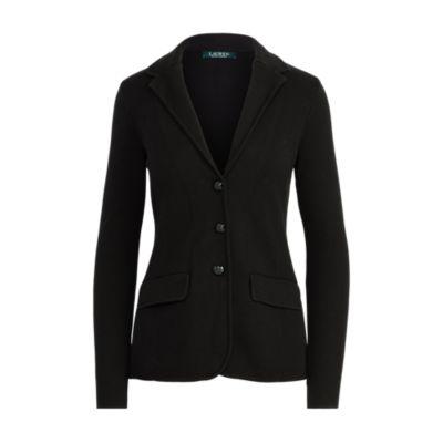 Ralph Lauren Knit Sweater Blazer Black Sp